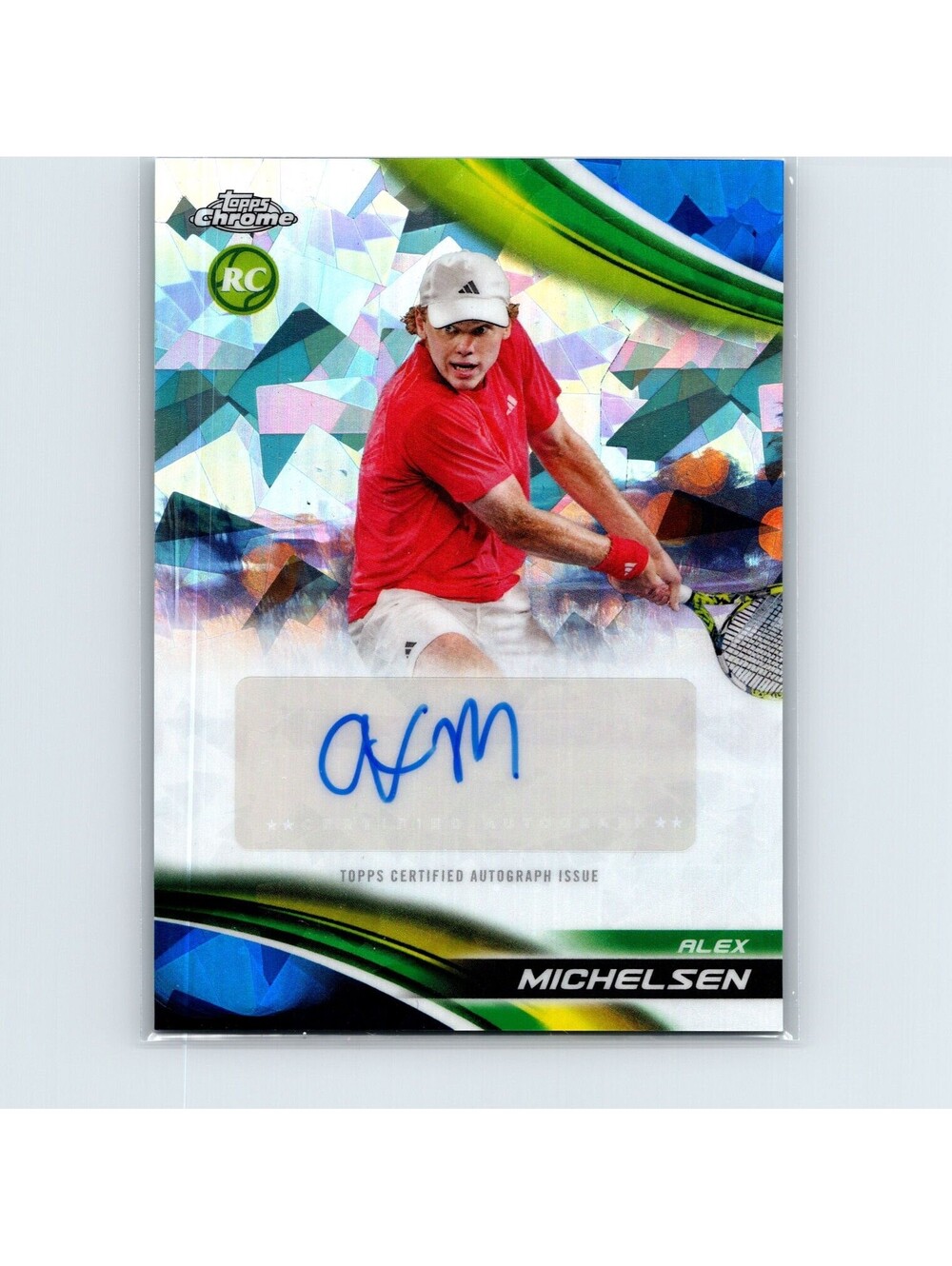 2025 Topps Chrome Tennis Sapphire Alex Michelsen RC #CA-AMN Chrome Autographs